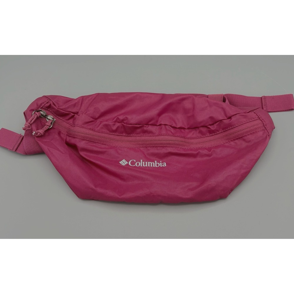 Columbia Packable Waist Hip Pack Adjustable Maroon Zip Pockets Nylon
